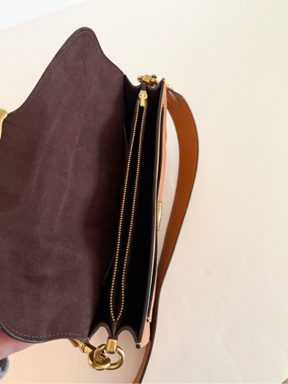 Coach Tabby 26 Hazelnut Leather Crossbody Bag C3888 Missing Shoulder Strap - Picture 5 of 16